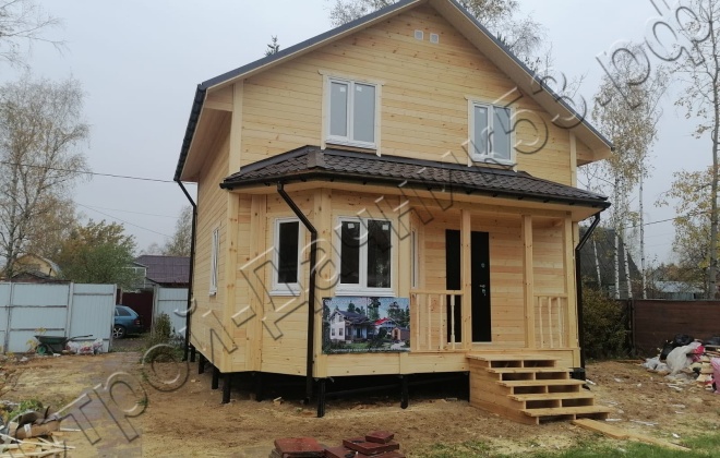 4 Каркасно-щитовой дом  Д-9, 7х7м, 89  М², Московская область, Ногинский район, СНТ Горьковское болото. (18)